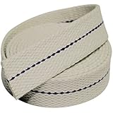 Oil Lamp Mate 7/8" Inch Flat Cotton Oil Lantern or Oil Lamp Wick with Purple Stitch. 6 Foot Roll