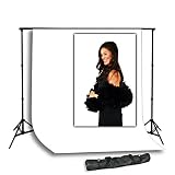 [54422] 10' x 20' White Muslin Background with Support System and Carry Bag and 3 Clamps--Steve Kaeser since 1989