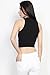 TheMogan Women's High Mock Neck Crop Tank Top Sleeveless Cropped Tee T-Shirt