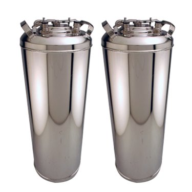 Kegco KEG-5GAL 5 Gallon Ball Lock Home Brew Strap Keg - Brand New - Set of 2