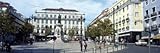 Buildings at a Town Square, Praca Luis De Camoes, Chiado, Lisbon, Portugal Travel Photographic Poster Print, 20x60