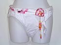 Becca Eyelet White and Colored Beads Bikini Large