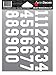 Number Stickers for Helmets (Football, Baseball, Softball, Hockey, Lacrosse, Etc.) 4 Sheets