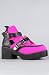 Jeffrey Campbell The Coltrane Boot in Neon and Black,Shoes for Women, 8,Fuchsia