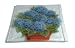 Peggy Karr 10-Inch Glass Hydrangea Square Plate