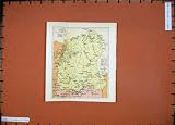 1929 COLOUR MAP INDIA SIKHIM DARJEELING CHUMBI MOUNTAIN