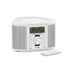 PURE Chronos iDock Series II, DAB/FM Stereo Clock Radio with Dock for iPod/iPhone - White