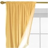 Roc-Lon Blackout Window Panel Pair - Mozart Mustard (100x84