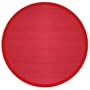 Anji Mountain Bamboo Chairmat & Rug Co. 7-Foot Round Bamboo Rug, Villager Crimson