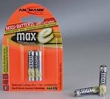Ansmann maxE NiMH Akku AAA Micro 800 mAh 2er Pack orange