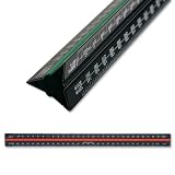 Linex Scale Ruler Triangular Aluminium Colour-coded Scales 1-1 to 1-2500 - Ref LXH382