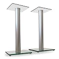 Paar BS58 Design Boxen Lautsprecher St�nder Stativ Glas Aluminium