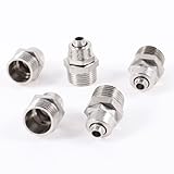 uxcell　クイックカプラー　クイック継手　エアチューブ　空気圧　オスねじ　5個入り