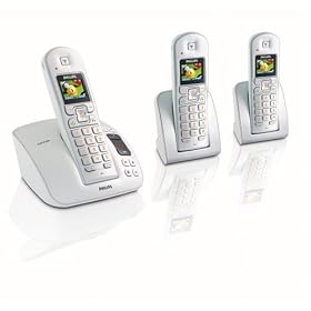 Philips CD5353S Digital Cordless Telephone With Answering Machine Triple Pack