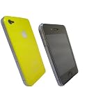 G5 Online Apple iPhone 4 Yellow Hard Logo Back Case + Free Screen  Protector