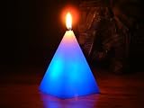 from Glo-Wax Glo-Wax Pyramid Shaped Colour Changing Dreaming LED Magic Candle Model CN-PYR