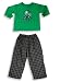 Mis Tee V-Us - Toddler Boys Long Sleeved Pant Set, Green, Navy