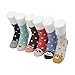 FloraKoh Women Cotton Crew Casual Socks 6 Pair Pack Colors (Animal)