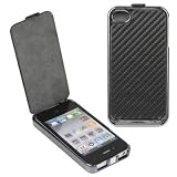 Iprotect ORIGINAL APPLE IPHONE 4 HIGHEND LEDER CARBON FLIPCASE SCHWARZ TASCHE H�LLEvon "iprotect"