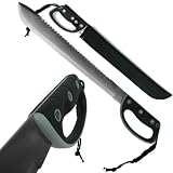 Rubber Grip Machete with Sheath - 24.75