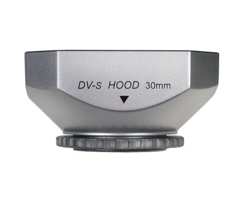 Mennon DV-s 30 Screw Mount 30mm Digital Video Camcorder Lens Hood with Cap, Silver