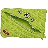 ZIPIT Monster Jumbo Pencil Case, Lime, 9"x0.7"x5.9" / 23x2x15cm (ZTMJ-BEN-1)