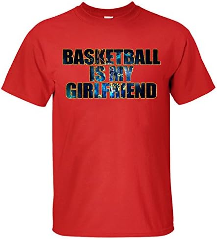 AOOZ Men's Basketball Is My Girlfriend Kevin Durant Thunder number #35 T Shirt red L