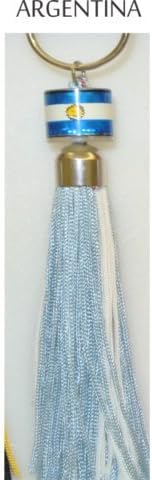 Argentina Mini Small Flag Ring Tassel - 3 Pieces