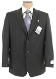 Review Ralph Lauren  / Ralph Lauren Mens Single Breasted 2 Button Charcoal Pinstripe Wool Suit - Size 58R