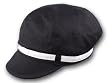 Preppy Cotton Cabbie Hat with Contrast Trim