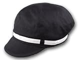 Preppy Cotton Cabbie Hat with Contrast Trim