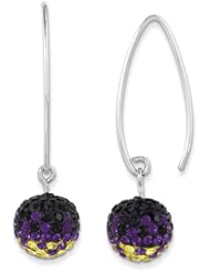 Sterling Silver Swarovski Elements Baltimore Spirit Ball Earrings