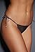 Sidefeel Women's Sex Underwear Pierced Embroidered Panties Beaded Knicker Medium Black