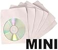 100 Mini Paper CD Sleeves with Window & Flap