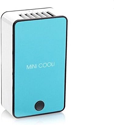 SZNEX Portable Handheld Mini Air Conditioning Cool Cooling Fan Travel USB Chargeable No Leaf Fan Air Conditioner Cooling Small Fan in Summer Application for Women Girl Gift Present (Blue)