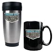 Kansas City Wizards MLS Stainless Steel Travel Tumbler and Black Ceramic Mug Set - Primary Team Logo by Great American Products