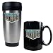 Kansas City Wizards MLS Stainless Steel Travel Tumbler and Black Ceramic Mug Set - Primary Team Logo