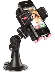 Wireless: Skiva StrongMount M1 Universal Car Holder/Mount for iPhone 5s, 5c, 5, 4, 4S, 3Gs, 3G, BlackBerry Torch, HTC EVO, DROID, Samsung Galaxy S5, S4, S3, S2, Note 3, Note 2, Note, EPIC on Windshield, Dashboard & AC Vent [H107] - 1 Year Warranty - Skiva Technologies