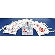 20 White Tote Bags Red Bow Shopping Gift Display 3.5"