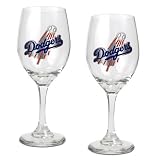 Los Angeles Dodgers MLB 2pc Wine Glass Set - Primary Logo