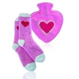 Set amoureux: Bouillotte en coeur et chaussettes Fashy 6517