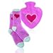 Heart Shaped Hot Water Bottle with Matching Socks