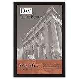 Dax Mfg Black Wood Poster Frame W/Plastic Window, Wide Profile, 24 X 36