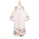 Floral Border Trim Shift Dress (Petite, Tall & Misses Sizes XS-3X)