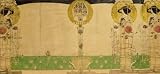 Design for Mural Decoration of the First Floor Room of Miss Cranstons Buchanan Street Tearooms Stretched Canvas Poster Print by Charles Rennie Mackintosh, 23x11