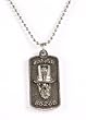 Diabolik 85258 Jewelry Skull Top Hat Affirmation Rocker Pendant Heavy Dog Tag