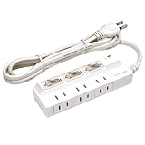 センチュリー OAタップ 6口 3点独立スイッチ 雷サージ保護機能付き ホワイト COT2P6S3-WTの画像