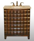 Antique Bathroom Vanity for Victorian Bath Single Sink Antique Vanity LUX-H-3326