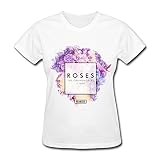 Kazzar Women's The Chainsmokers Rose Song Art T Shirt M