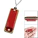 Metal Chain Silver Tone Necklace Design Mini Red Harmonica